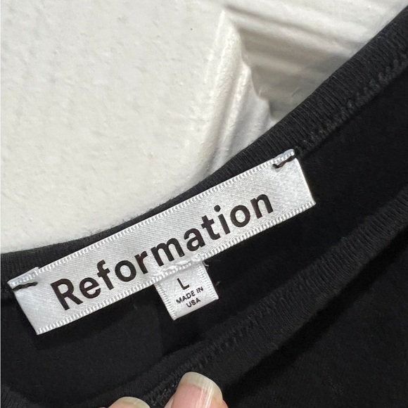 REFORMATION - Black Tyra Knit Dress - Maxi Dress - Picture 3 of 10